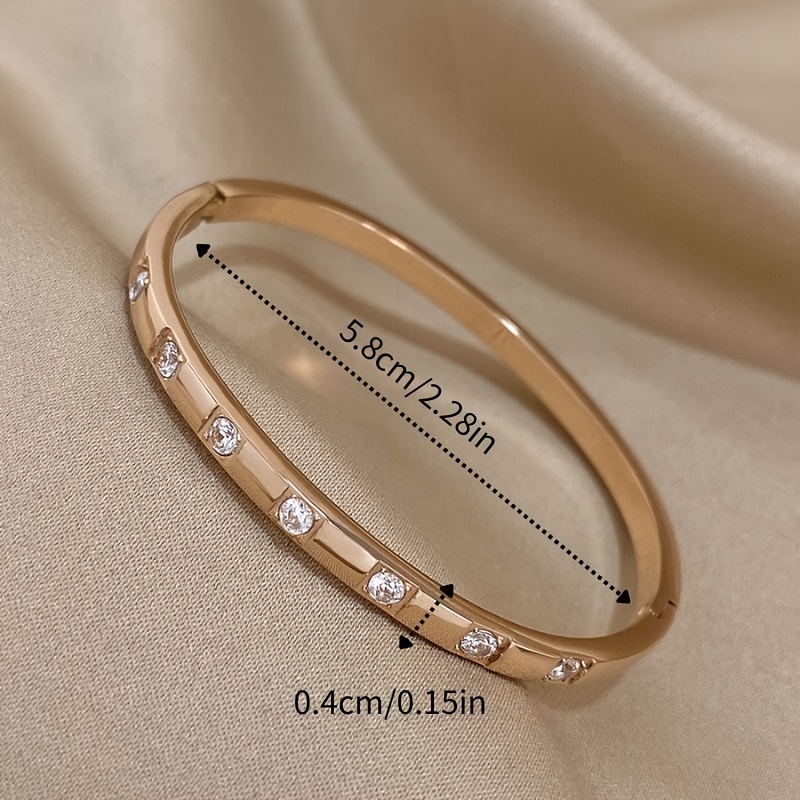 Stainless Steel Bracelet with Rhinestones Gift